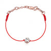 Thin Red String Charm Bracelet