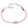 Thin Red String Charm Bracelet