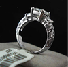 Gold Plated Rectangle Emerald Cut CZ Zircon