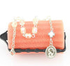 Religious Metal Cross Square Crystal Charm Bracelets