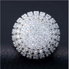 Zircon Full Paved Round Shaped Vintage Ring
