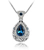 Angel Ocean Tear Design Emerald Crystal Pendant