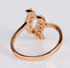 Unique Snake Round White Austrian Crystal Ring
