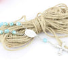 Square Crystal Cross Rosary Bracelets Jewelry