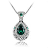 Angel Ocean Tear Design Emerald Crystal Pendant