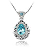 Angel Ocean Tear Design Emerald Crystal Pendant