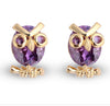 Fashion Jewelry Owl Gold Plated Stud Earrings